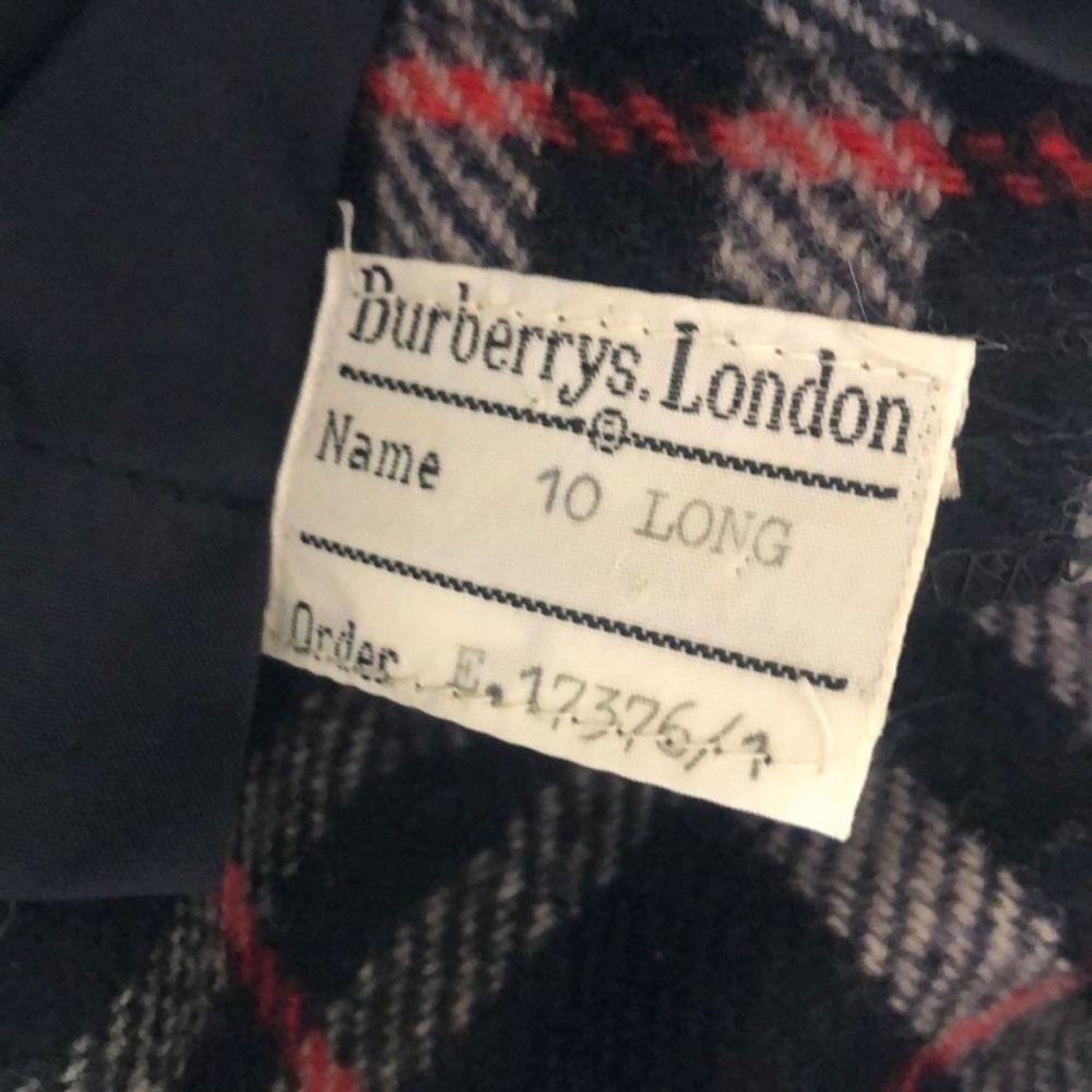 Vintage Burberry Black and Red Plaid Midi Skirt - Picture 7 of 8